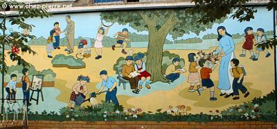 Fresque à l'école Nguyen Tri Phuong